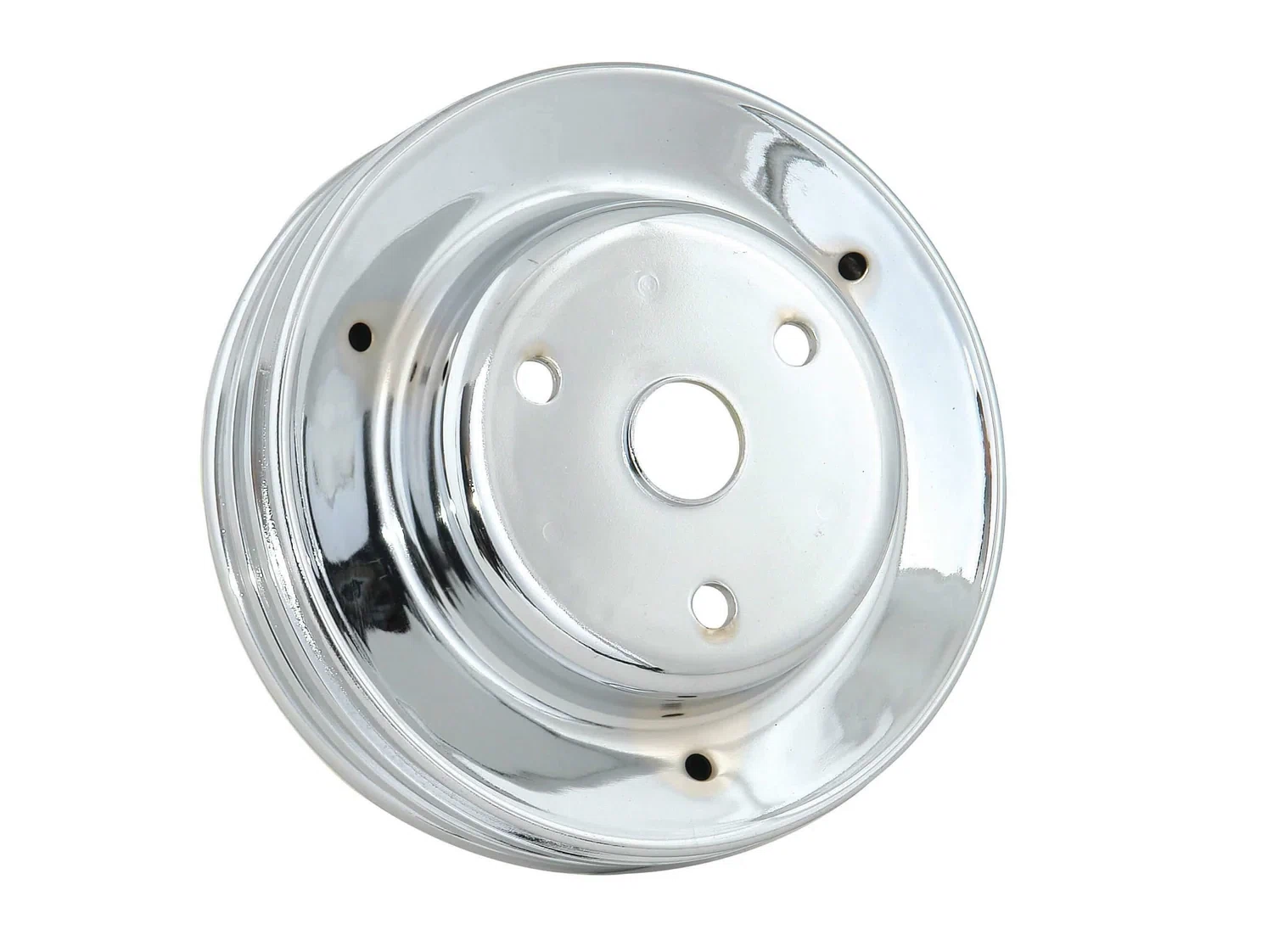 Mr. Gasket Crankshaft Pulley - Chrome - Triple Groove - 4978
